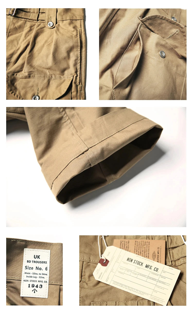 NON STOCK British Army 1943 Pattern Double Buckles Gurkha Pants Combat Trousers