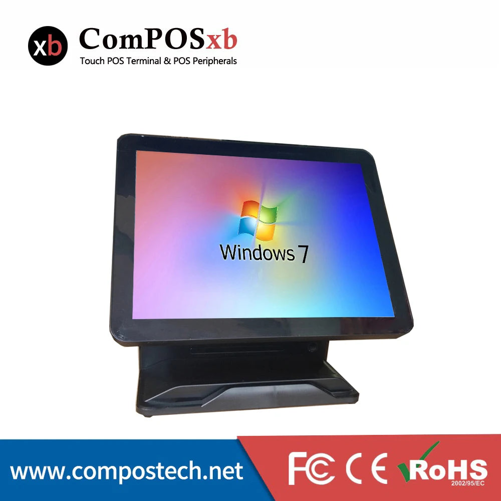 Windows 10 All In One PC 15 Inch POS Terminal Capacitive Touch Monitor Cash register For Sale