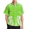 Hot Sale Summer Men Short Sleeve Shirt Tribal Print Plus Size Men Polynesian Shirts Island Casual Shirt