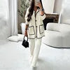 Wholesale 2026 Autumn European and American New Fashion Casual Loose Solid Color Two Piece Women's Set