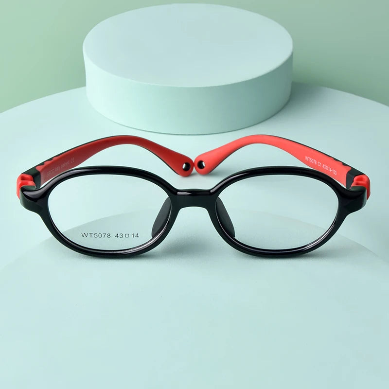 Secg Brand Children's Glasses Silicone Frames For Boys And Girls Students Super Light Comfortable Myopia Frames With Gasses