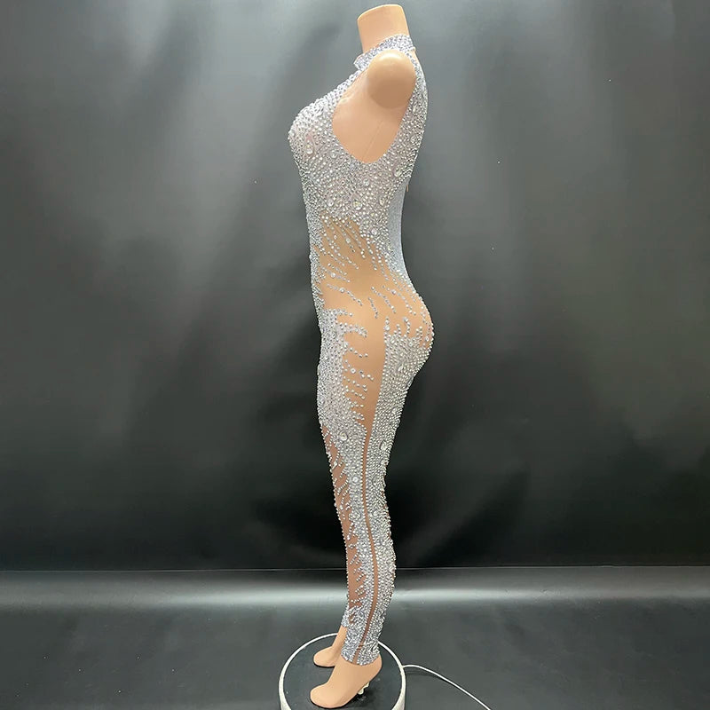 Novance Y2875-B Hot Selling Products 2024 Fashion Wholesale Rhinestone Evening Jumpsuit Luxury Summer Rompers for Women
