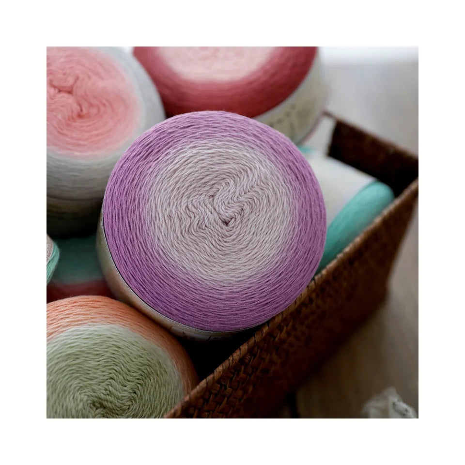 100% Recycled Magic Ball Sweater Scarf Hat for Baby 180g Hand Knitting with Fancy Yarn Dyed Pattern Cotton Line Weaving