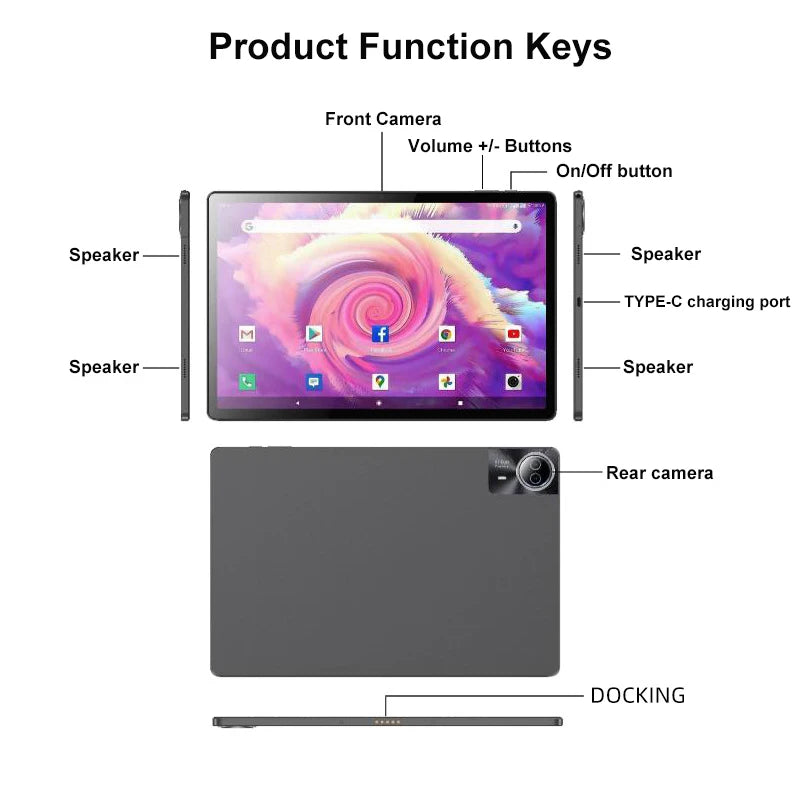 2025 14-Inch Smart Android 13.0 PC 6G+256GB MTK Processor-Seamless Learning Office & Entertainment Experience  Tablet PC