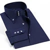 Men's Casual Shirt Long Sleeve Korean Trends Fashion Button-down Collared Blouse Business Dress Shirts Slim Fit Designer Shirts