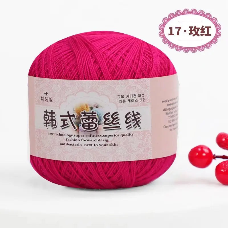 Korean Handmade Knitted Sweater Coaster Jacket DIY Baby Pure Cotton Yarn Carded Dyed Anti-Pilling