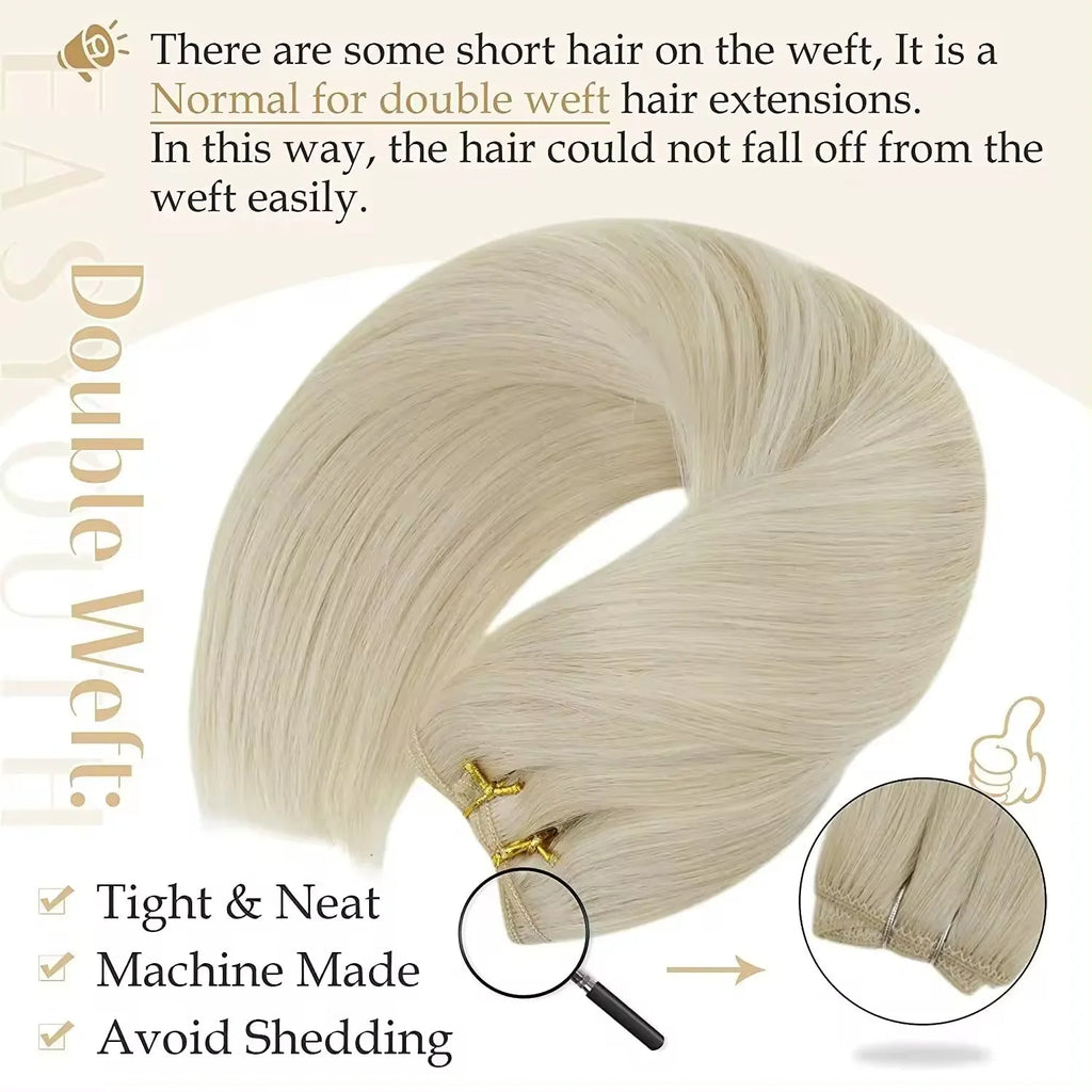 Indian Remy Hair Bundle 613 Blonde Cuticle Aligned Virgin Russian Hair for Salons
