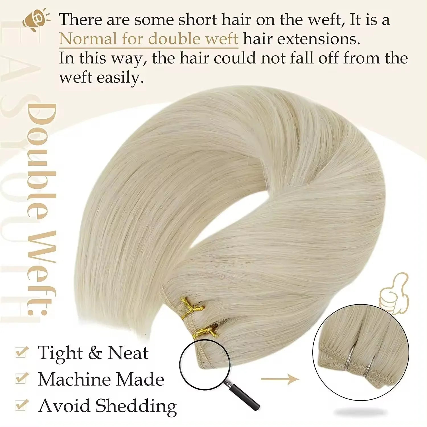 Indian Remy Hair Bundle 613 Blonde Cuticle Aligned Virgin Russian Hair for Salons