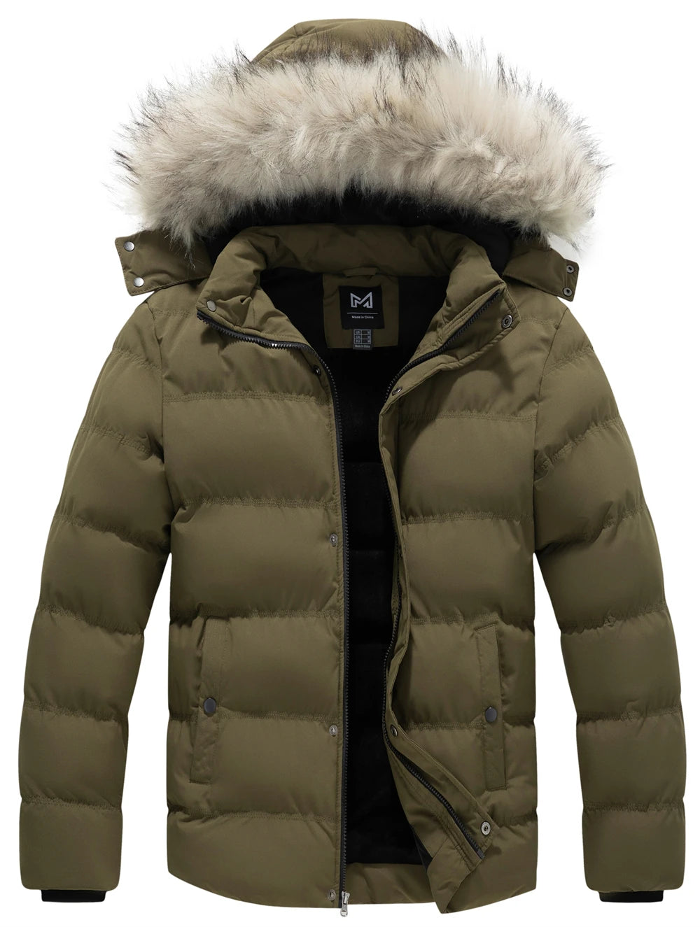 Men's Hooded Winter Coat Warm Puffer Jacket Thicken Quilted Jacket