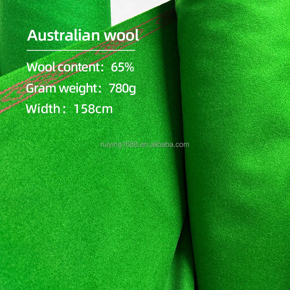 1.58m Width Wool Nylon Blend Wear Resistant Billiard Cloth for Pool Table Snooker Table Professional Grade