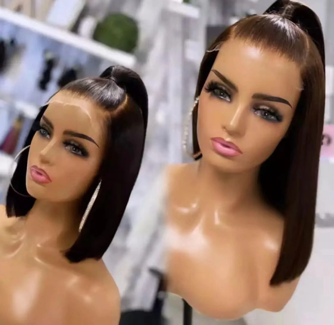 Bob Transparent Hd Lace Human Hair Wig Mink Brazilian Hair Wig 4x4 Closure Short Bob Wigs for Black Women