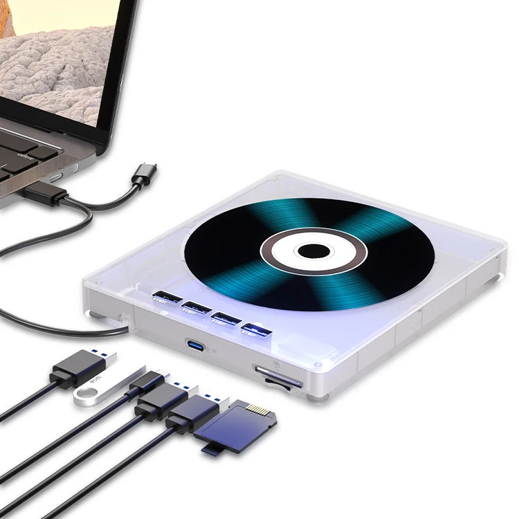Multifunctional External Optical Drive USB Mobile Computer DVD Burner & CD Disc Player for Laptop Application