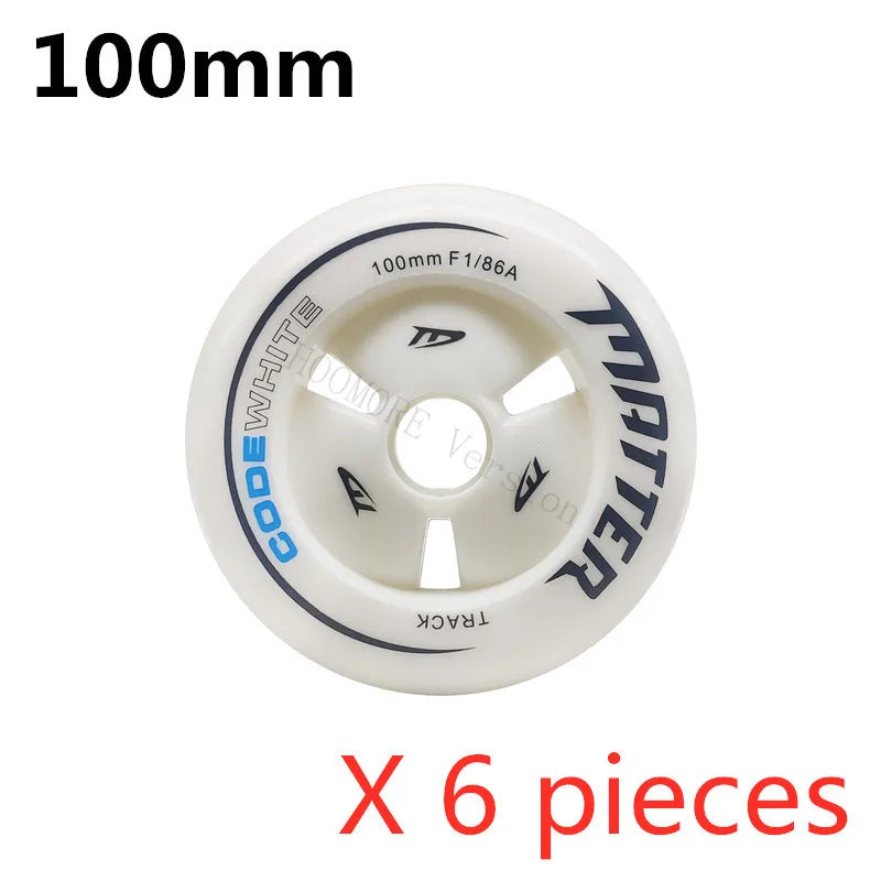 CODE White Matter G13 Marathon Speed Inline Skates Wheel 90mm 100mm 110mm High elastic Matter Gi3 Race Skating Wheels F1 86A 6/8