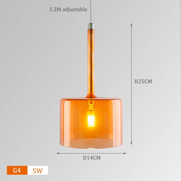 Modern Glass Pendant Lights - Minimalist Hanging Lamps for Dining Room, Bar, Bedroom & Bathroom Ceiling Lighting
