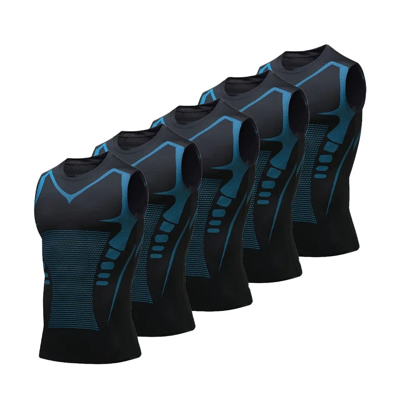 USA Warehouse 5 Pack Men's Athletic Compression Shirts Sleeveless Tight Workout Tank Tops Sports Base Layer Running Basketball