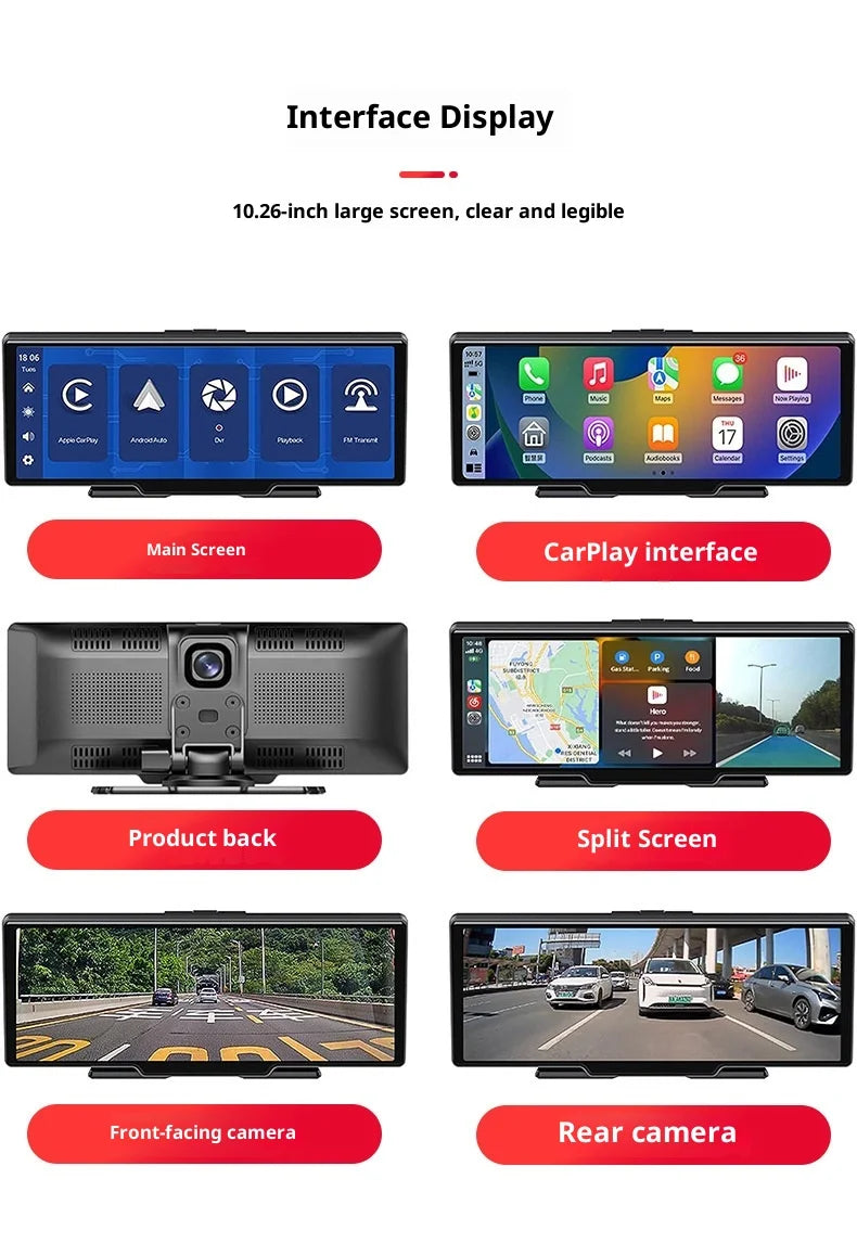 10inch High-Definition OLED Wireless GPS Windshield Portable Driving Recorder Cross-Border Car Navigation Device 1 Year Warranty