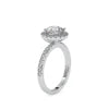 Classy Cute Lab Grown Diamond Engagement Ring 35 Total Certified VS-VVS Clarity Brilliant Cut Luxury Style Silver Plated Women's