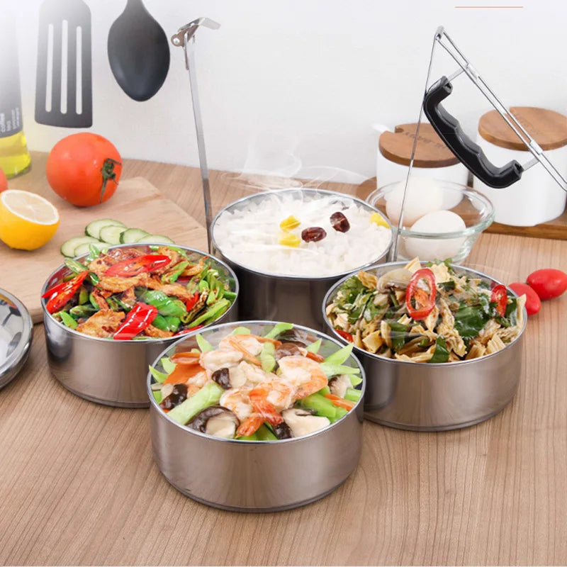 Multi-layer Stainless Steel Lunch Box Large Capacity Adult Camping Bento Box Kids Worker Portable Meal Food Containers BPA free