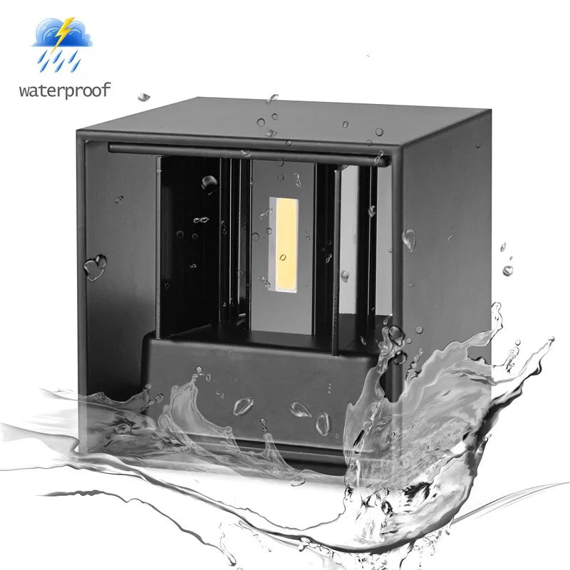 6W/12W LED Wall Light Outdoor Waterproof IP65 Garden Yard Wall Lamp Indoor Bedside Decoration Lighting Aluminium AC110V 220V