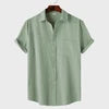 Liu Ming Custom Summer Men's Casual Short Sleeve Hawaiian Beach Shirts Breathable Cotton Button Design for Holidays Beach