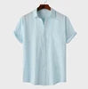 Liu Ming Custom Summer Men's Casual Short Sleeve Hawaiian Beach Shirts Breathable Cotton Button Design for Holidays Beach