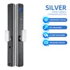 Stainless Steel European Standard Smart Lock Outdoor Waterproof Fingerprint Lock Narrow Frame Door Aluminium Alloy Door Lock