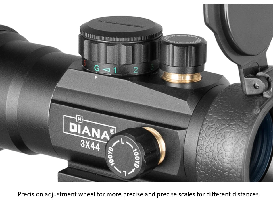 DIANA 3X44 Green Red Dot Sight Scope 2X40 Red Dot 3X42 Tactical Optics Riflescope Fit 11/20mm Rail 1X40 Rifle Sight for Hunting