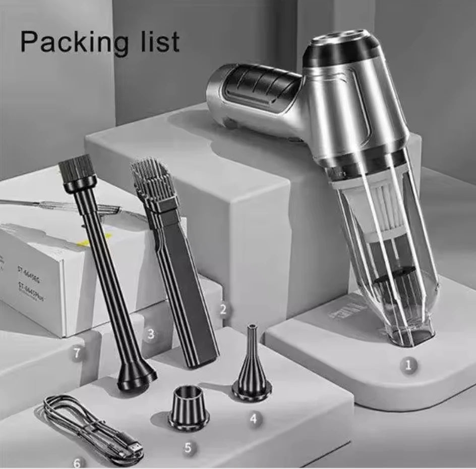 Two Versions Multi-Function 6000PA/10000PA Cyclone Car Vacuum Cleaner 2 in 1 Function Air Vacuum and Air Blow Cleaner
