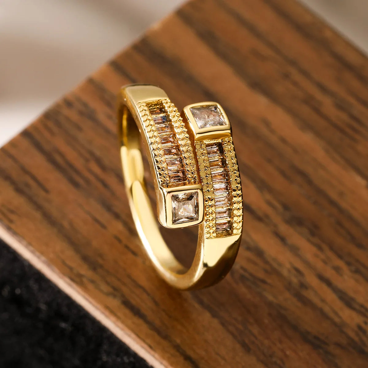 Stocks Cheap Brass Cz Ins Style Fashion Women Adjustable Rings