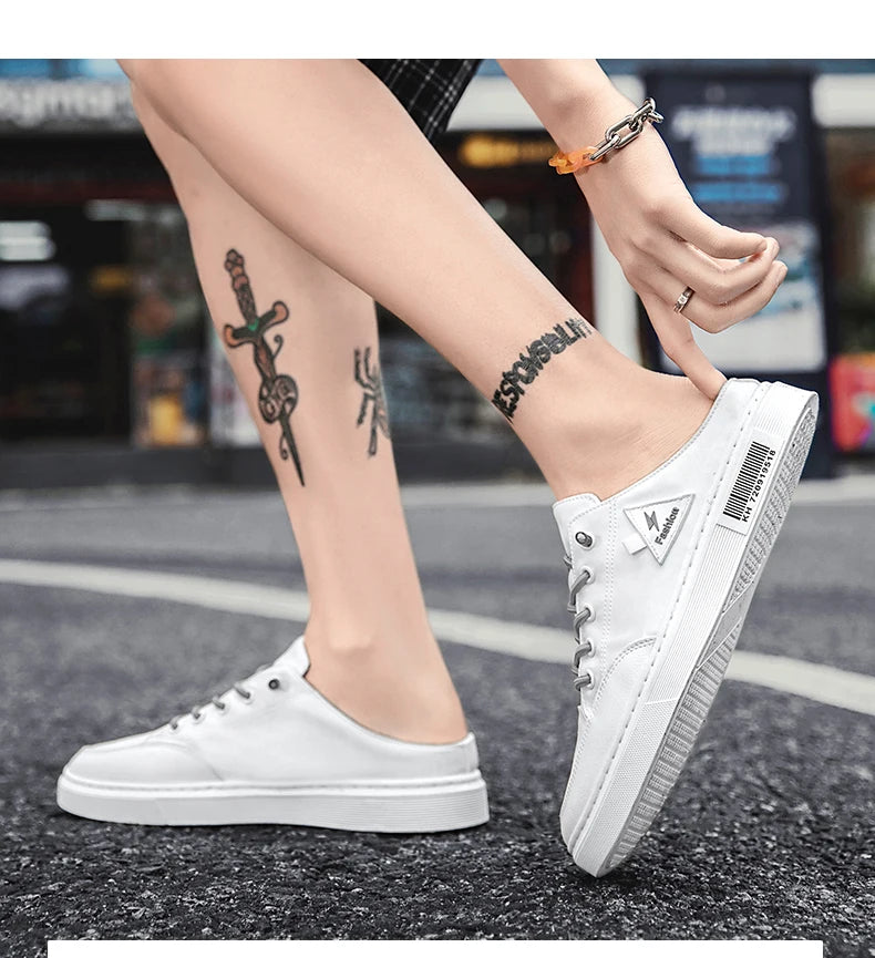 Men's Slip-ons Canvas Shoes Non-heel Casual Shoes Autumn Summer Slippers 2021 Original Fashion Male Sneakers Zapatos De Hombre