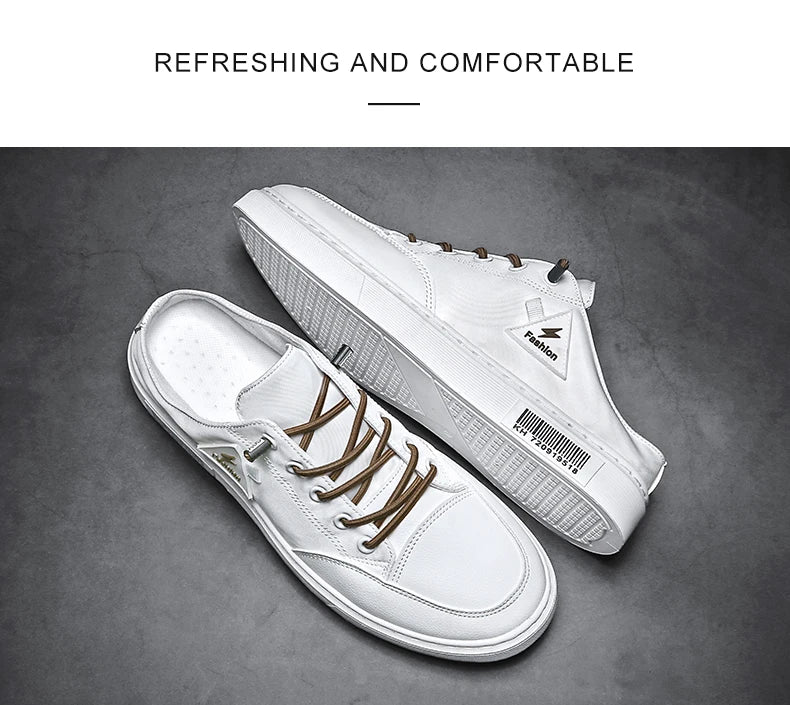 Men's Slip-ons Canvas Shoes Non-heel Casual Shoes Autumn Summer Slippers 2021 Original Fashion Male Sneakers Zapatos De Hombre