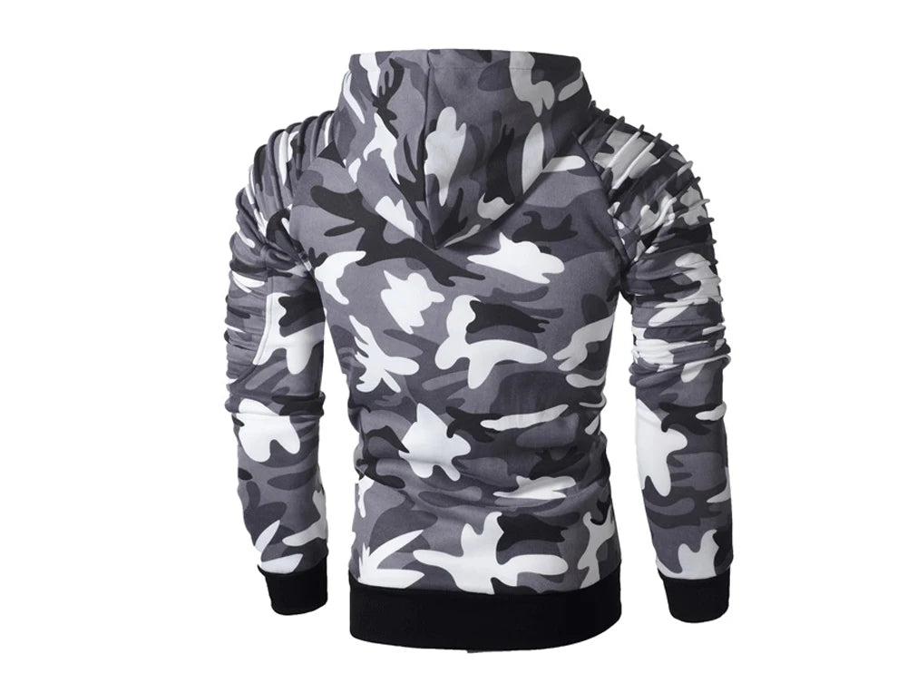 DIMUSI Hooded Mens Casual Camouflage Windbreaker Sweatshirt Coats Mens Streetwear Hip Hop Hoodies Sportswear Tracksuits Clothing