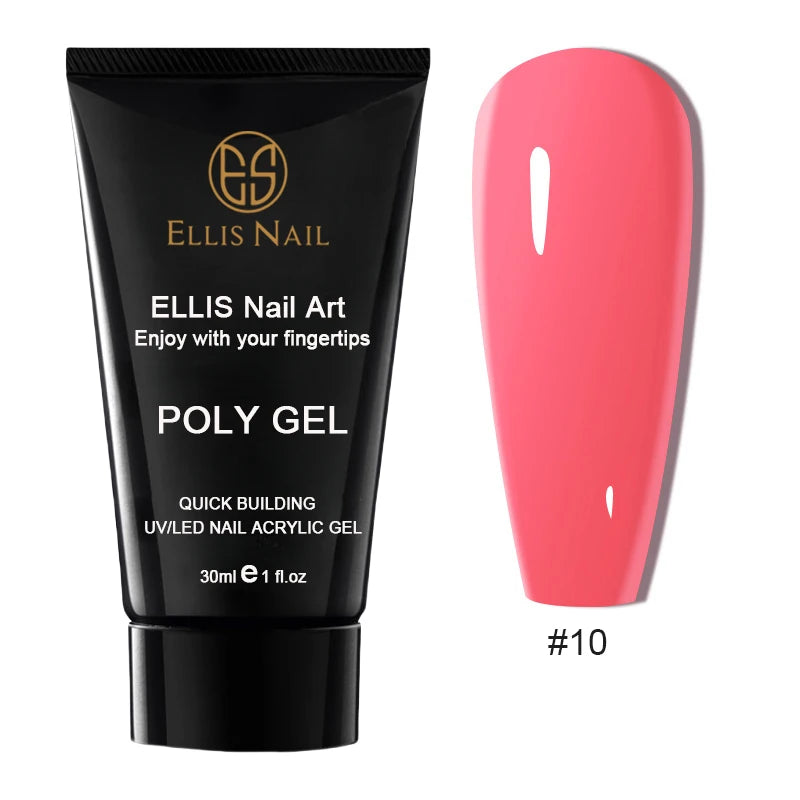 Poly Gel Nail Extension Set 15 Colors 30ml Volume Nude Pink Nail Hard Gel Builder