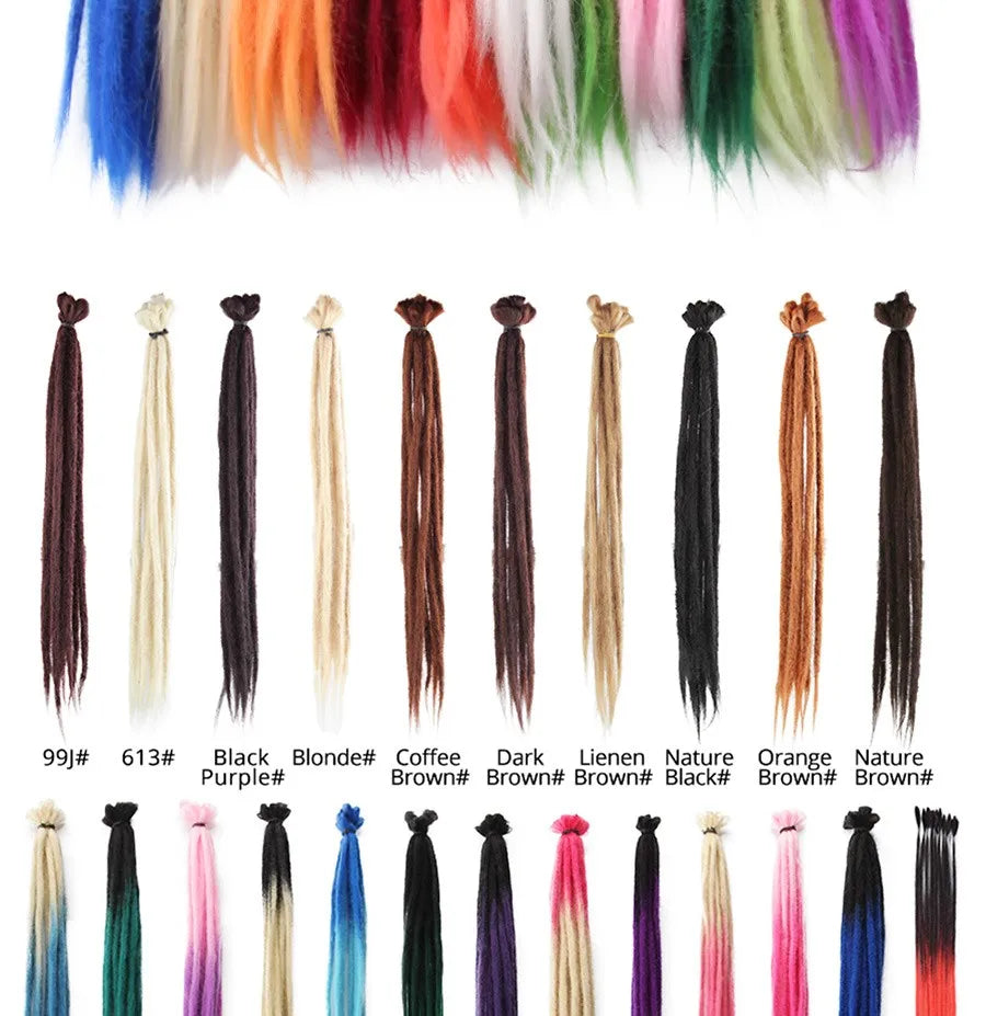20"36Inch 5Strands Handmade Dreadlocks Extensions Ombre Synthetic Dreads Dreadlocks Twist Braiding Hair Reggae Dreads Braids 