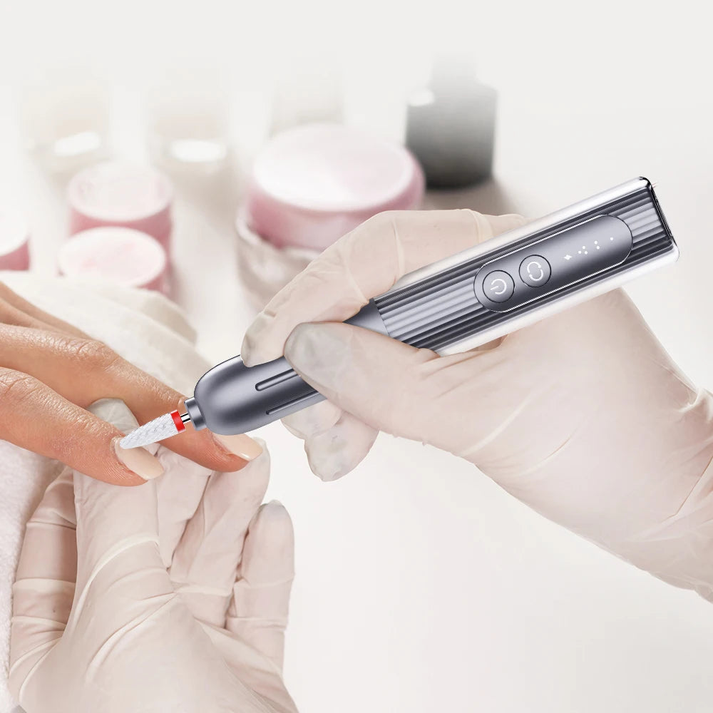 New Professional Nail Making Device LED Spotlight Polish Nail Drill Device Manicure Rechargeable Electric Nail File Drill
