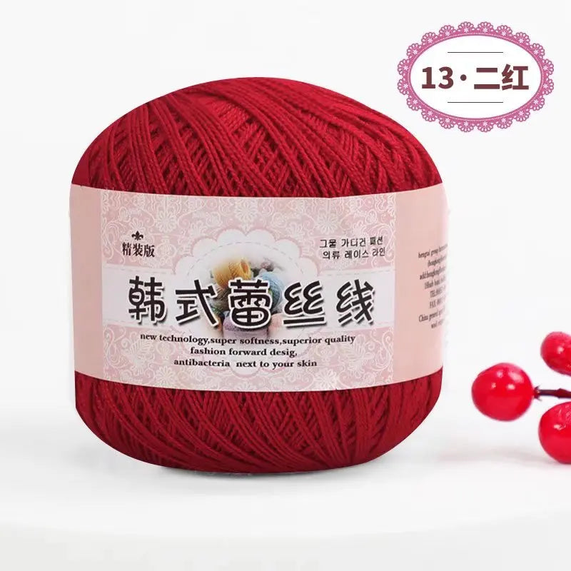 Korean Handmade Knitted Sweater Coaster Jacket DIY Baby Pure Cotton Yarn Carded Dyed Anti-Pilling