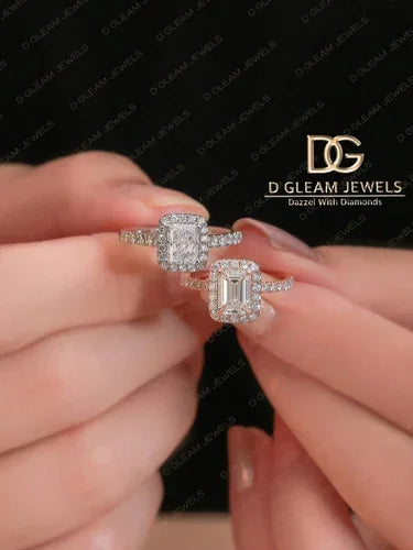 Certified IGI 14Kt Rhodium-Plated Platinum Lab Grown Diamond Halo Engagement Ring 2.81ct Romantic Ethnic Wedding Anniversary