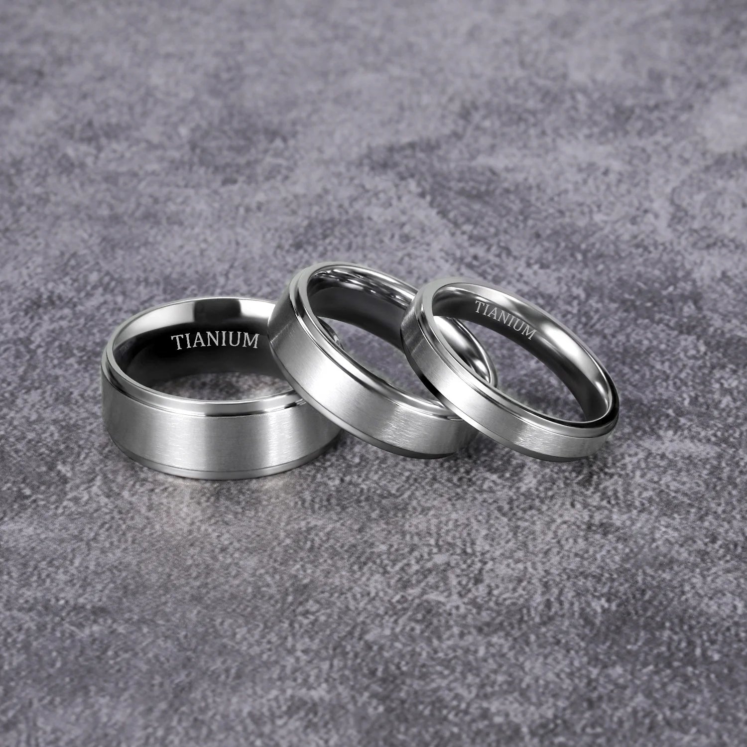 Somen 8mm Men Titanium Ring Silver Color Brushed Women Wedding Band Simple Rings Anniversary Fashion Jewelry Size 4-15