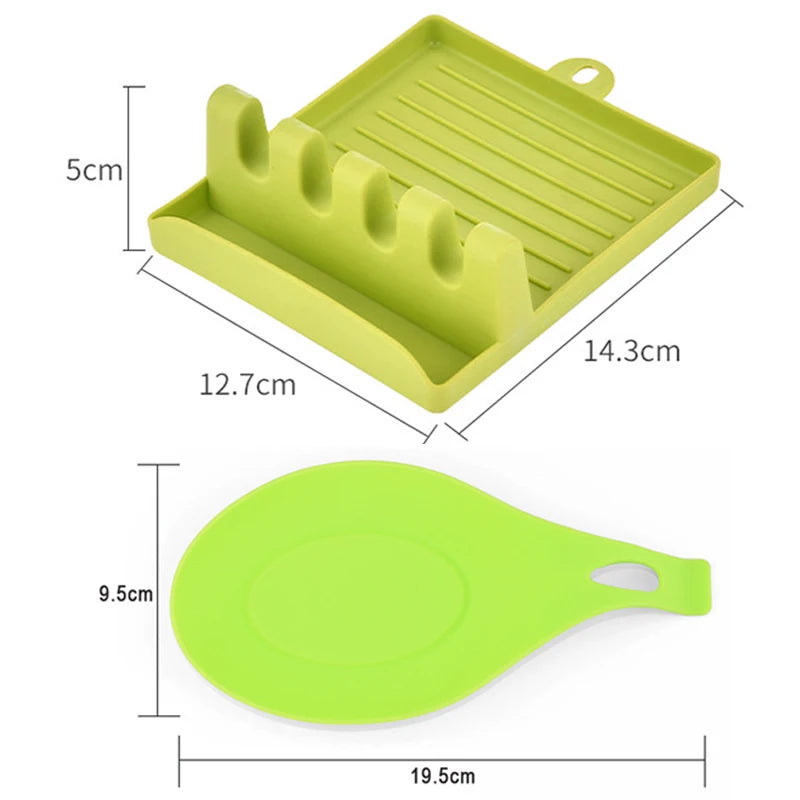 Kitchen Spoon Rest Kitchen Organizer for Fork Spatula Rack Spoon Holder Stand Tableware Storage Rack for Spoon Pot Lid Holder