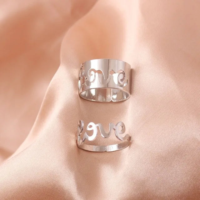 Trendy Gold Butterfly Rings for Women Men Lover Couple Rings Set Friendship Engagement Wedding Open Rings N2203181