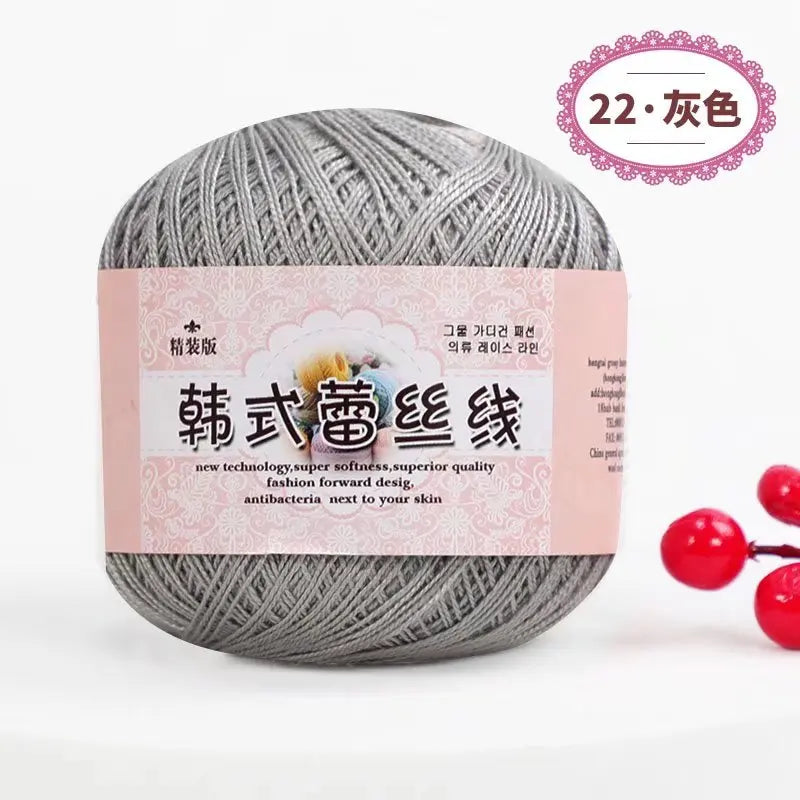 Korean Handmade Knitted Sweater Coaster Jacket DIY Baby Pure Cotton Yarn Carded Dyed Anti-Pilling