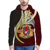 Men's Hoodies Custom Blue Polynesian Pohnpei Tribal Designer Sweater Boy Casual Oversized Hoodies Sweater