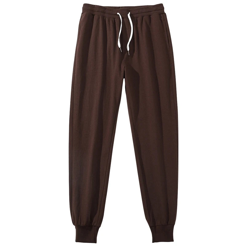 Vintage Sports Sweatpants Spring Autumn New Cotton Brown Joggers Fitness Casual Pencil Pants Loose Home Comfortable Sweatpants