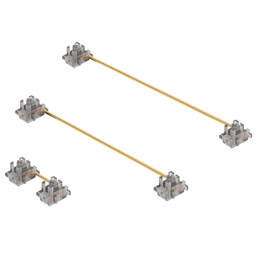 DUROCK Piano Plate Mount Stabilizers 2u 6.25u 7u Panda Stabilizer Gold-plated Wire Plate Stabs Smokey Clear Keyboard Stabilizers