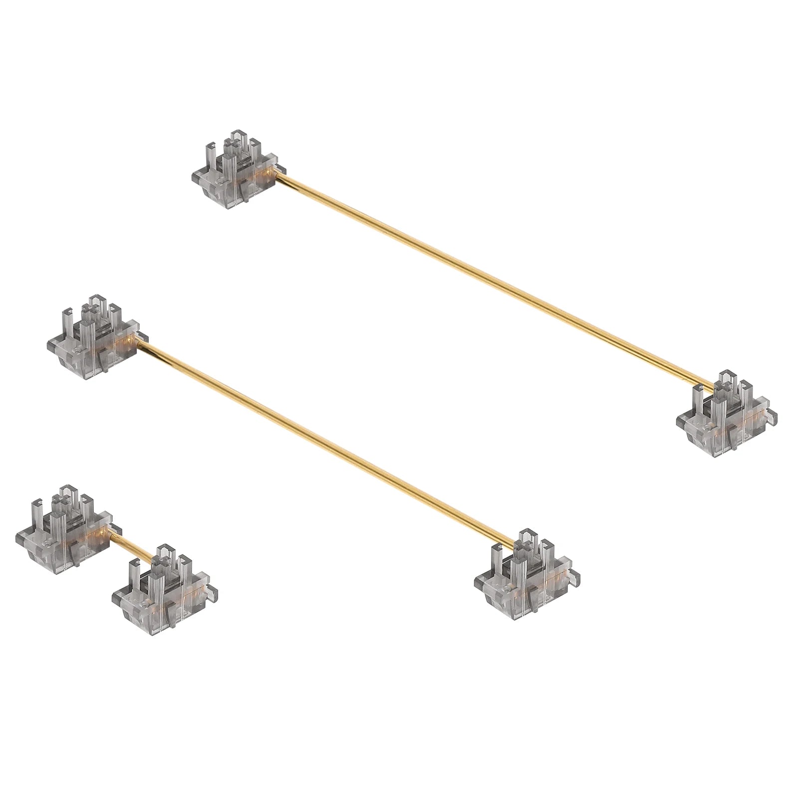 DUROCK Piano Plate Mount Stabilizers 2u 6.25u 7u Panda Stabilizer Gold-plated Wire Plate Stabs Smokey Clear Keyboard Stabilizers