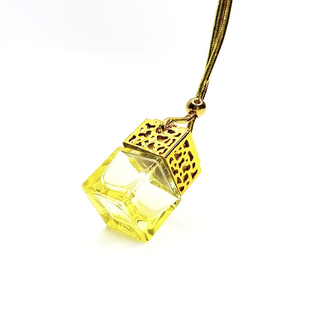 Custom Color Empty Car Perfume Bottle 8ml Glass Hanging Diffuser Air Freshener Bottles