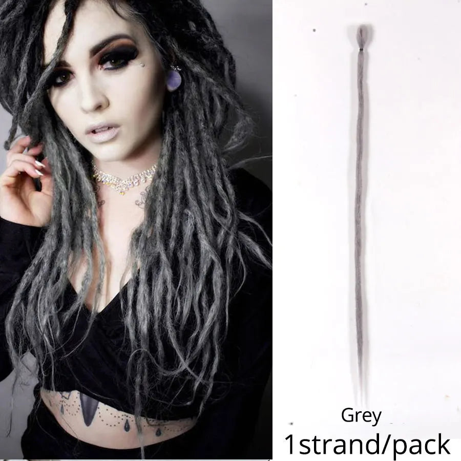 20"36Inch 5Strands Handmade Dreadlocks Extensions Ombre Synthetic Dreads Dreadlocks Twist Braiding Hair Reggae Dreads Braids 