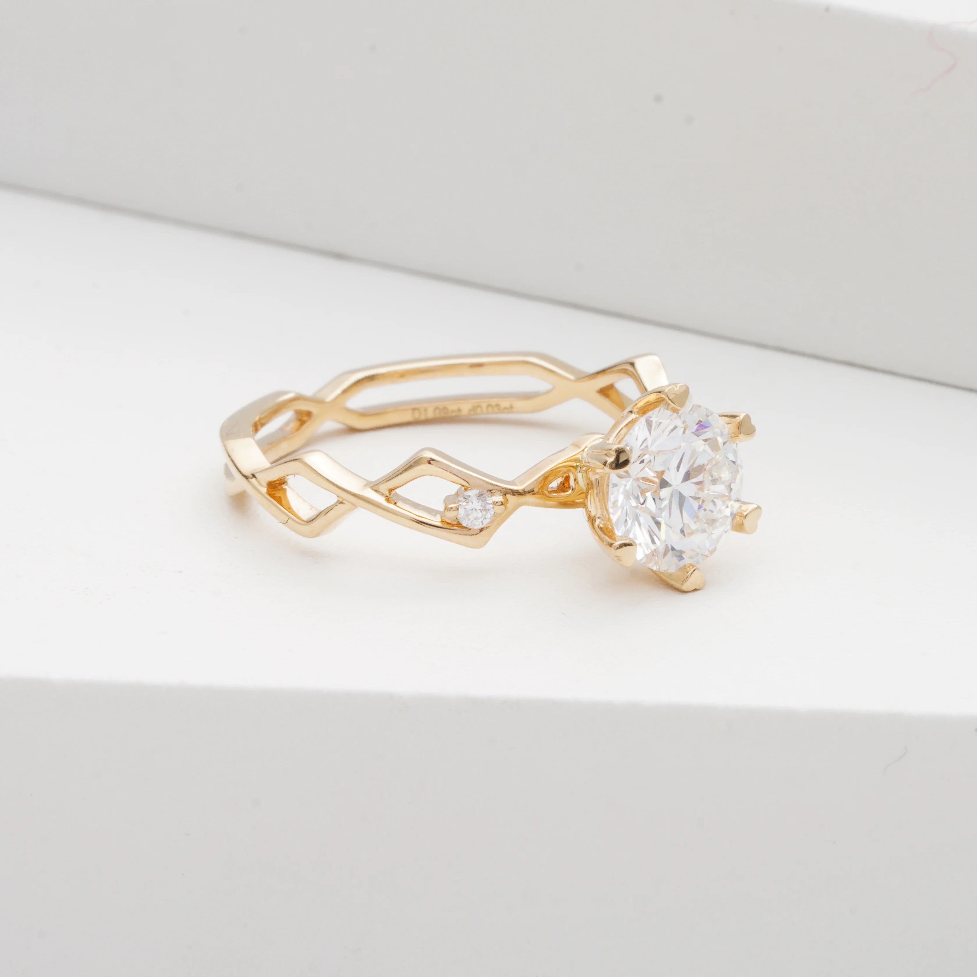 1ct Verified Diamond d Vs1 Engagement Rings IGI Cvd Hpht Diamonds Lab Grown Ring Romantic Six Heart Prongs 10k Solid Gold