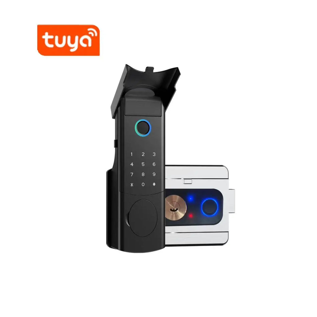 Coded Entry Bt Automatic Electric Aluminium Combination Digital Double Side Fingerprint Front Door Iron Garden Gate Lock