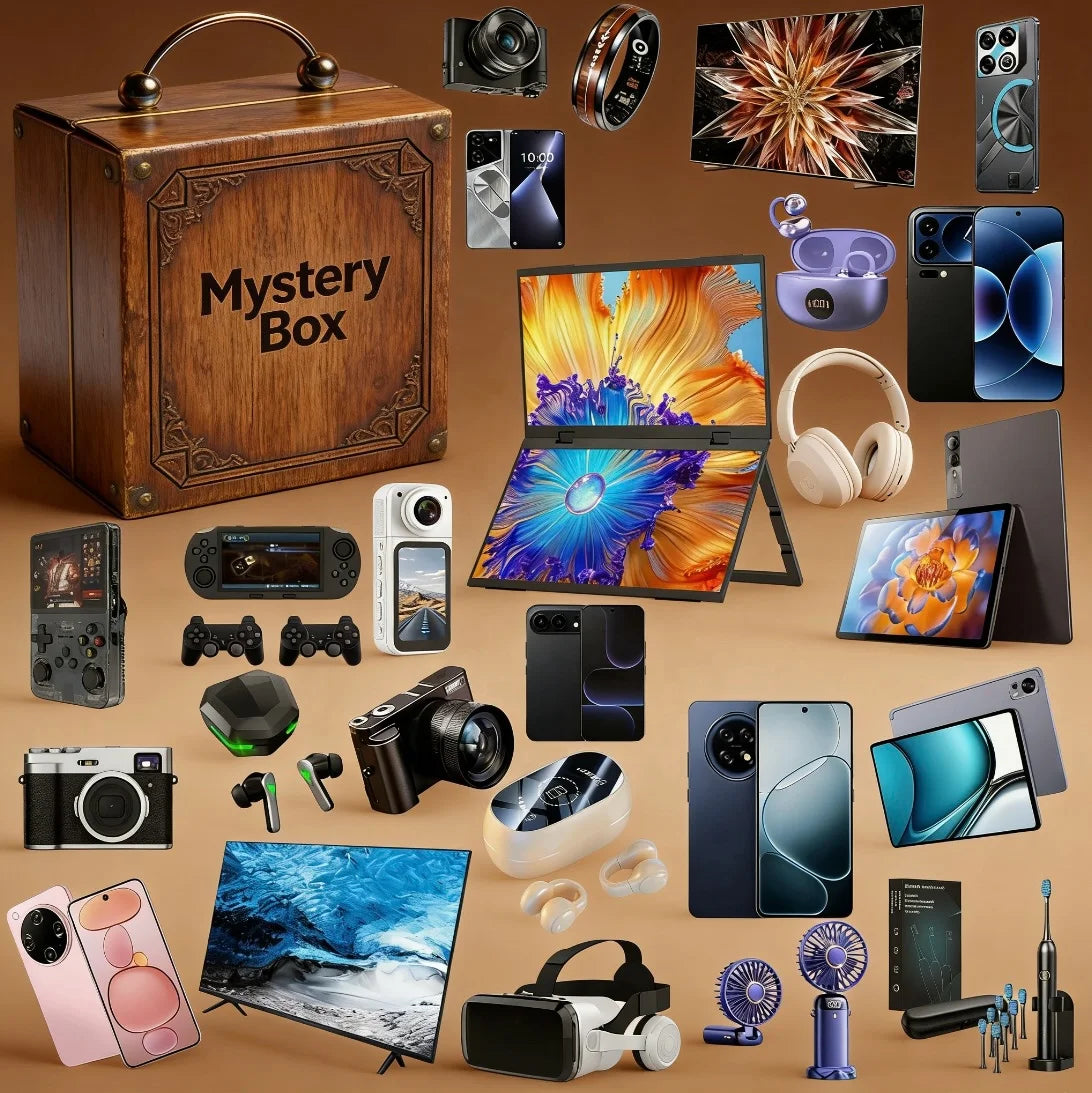 2025 Hot Sales Mystery Box Electronics Festival Lucky Mystery Box 100% Win Random Novelty 3C Electronics Box Practical Gifts